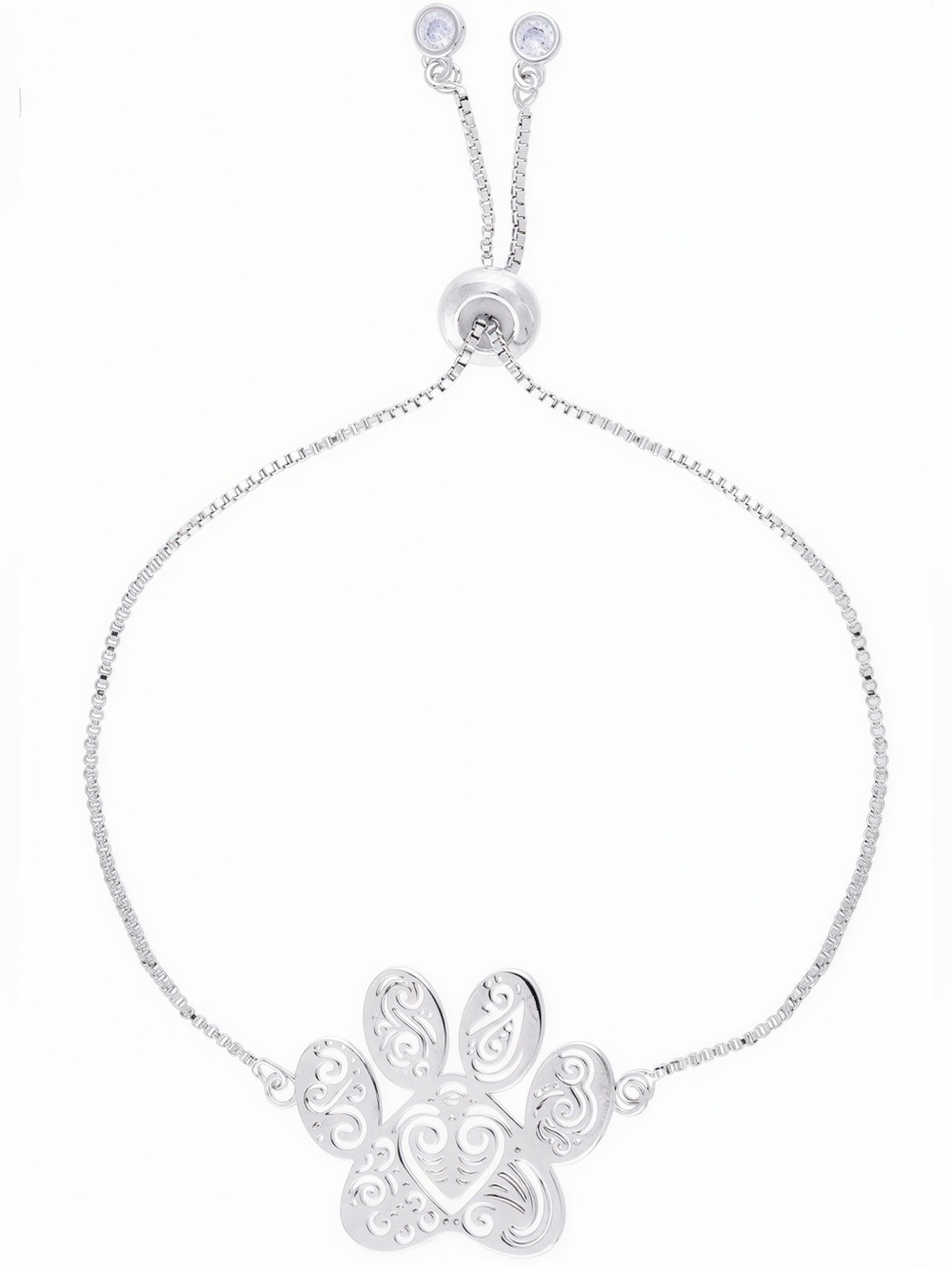 Adjustable Paw Print Bracelet